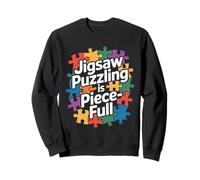 Jigsaw Puzzling est Une pièce de Puzzle Pleine de pièces colorées Sweatshirt