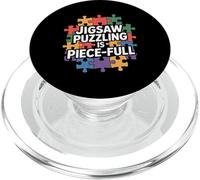 Jigsaw Puzzling is Piece Puzzle Complet Lover Jigsaw PopSockets PopGrip pour MagSafe