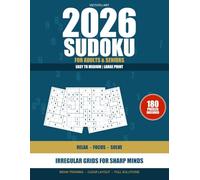 Jigsaw Sudoku for Adults and Seniors : 180 Large Print Easy to Medium Irregular Sudoku Puzzles with Solutions: 180 Large Print Easy to Medium ... | Relaxing Brain Training Logic Games