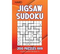 Jigsaw Sudoku puzzle book for adults: 200 Puzzles 9x9 Hard