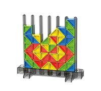 Jigsaw Tangram, Brain Teasers Educational Toy, Colorful STEM Building Blocks Set, Pattern Shape Sorting Game, Creative Skill Builder, Perfect for Kids, Gift, Learning, 5.91x5.51x1.97 inches