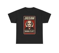 Jigsaw Wanna Play Saw Graphic T Shirt Vintage Unisex Heavy Cotton Tee