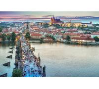 Jigsaws 1000 Pieces for Adults - 1000 Piece Jigsaw Puzzles for Adults is Ideal as a Gift for The Whole Family and The Jigsaw Puzzle Czech Republic Prague Bridges (38x52cm)