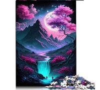 Jigsaws 1000 Pièces pour Adultes Cerisier Japon Art Jigsaw Puzzles pour Adultes Puzzles en Bois Puzzle ÉducatifFamilyGame (Taille 50x75cm)