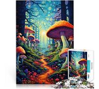 Jigsaws 2000 Pieces for Adults Trippy Forest Full of Mushrooms Suitable for People Aged 14 and Above Each Piece is Unique - Fun and challenging Game for The Whole Ideas。