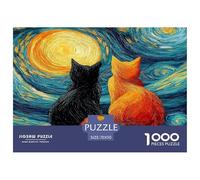 Jigsaws Lot de 1000 Puzzles en Forme de Chat Artistique et Mignon pour décoration de la Maison Jeux éducatifs impossibles 70 x 50 cm