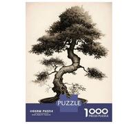 Jigsaws Lot de 1000 puzzles pour adolescents à encre lavée, bonsaï, adultes, jeux relaxants, coupe de précision, cadeaux pour amis et famille, 70 x 50 cm, 1000 pièces