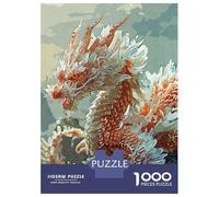 Jigsaws Lot de 1000 puzzles pour adolescents Statue de dragon pour adultes Jeux relaxants Découpe de précision Cadeaux pour amis et famille 70 x 50 cm 1000 pièces