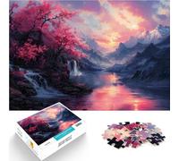 Jigsaws Puzzles 1000 Piece for Adults Teenagers Japanese Cherry Blossom Suitable for People Aged 14 and Above Learning Educational Toys Family Games Educational Game for Birthday and Christmas。
