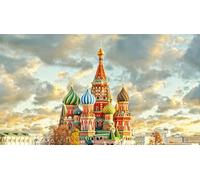 Jigso Puzzles pour Adults 1000 Pièces, St. Basil's Cathedral ，Puzzles pour Adults Jeu Éducatif Défi Jouet 1000 Piècess,Famille 29.53 X 19.69 inch