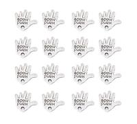 JIHUOO 100 Pièces Hand Made Charms Pendentifs Breloques Étiquettes en Métal Accessoires de Décoration Faits à la Main Argent