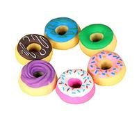 JIHUOO 12 Pièces Gommes en Forme de Donuts Gommes à Effacer en Caoutchouc Colorées Papeterie Cadeaux de Fête pour Enfants