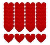 JIHUOO Lot de 100 cœurs en feutre rouge de 3 cm pour décoration de Saint-Valentin, scrapbooking, couture, décoration d'amour