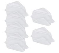 JIHUOO Lot de 100 récipients individuels en plastique transparent pour tranches de gâteau, sandwich, desserts, plats à emporter avec couvercles à charnière pour boulangerie