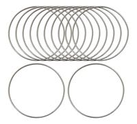 JIHUOO Lot de 12 grands anneaux en métal pour macramé - Attrape-rêves - Anneaux de couronne florale à suspendre au mur - Anneaux à fleurs pour mariage - 120 mm