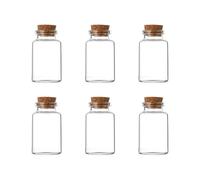 JIHUOO Lot de 12 petites bouteilles en verre avec bouchon en liège - Mini bouteilles à message - Bouteilles à vœux - Bouteilles de sable - Petites bouteilles décoratives pour fête - 20 ml