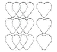 JIHUOO Lot de 12 petits anneaux attrape-rêves en forme de cœur en macramé en métal en forme de cœur pour loisirs créatifs, mariage, décorations murales