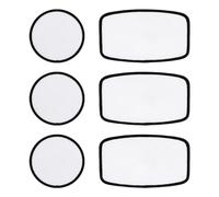 JIHUOO Lot de 20 Grands écussons Vierges thermocollants Blancs Ronds rectangulaires pour Sacs à Dos, Chapeaux, Tissus brodés et réparation de vêtements