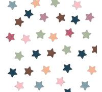 JIHUOO Lot de 36 jetons de récompense supplémentaires en bois en forme d'étoile, jetons d'incitation pour pot de bonne conduite, jetons de corvée en bois coloré en forme d'étoile, système de