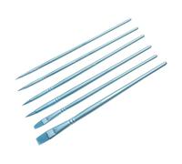 JIHUOO Lot de 6 petits pinceaux de peinture acrylique en nylon - Pinceaux ronds et plats pour aquarelle - Pinceaux de dessin d'artiste, de gouache à l'huile, pinceaux de peinture à l'encre - Pinceaux