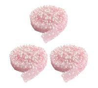 JIHUOO Ruban adhésif en perles de cristal - 2,7 m de long - Ruban décoratif rose