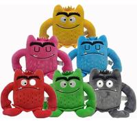JIIENO 6 Pièces La Couleur Monstre en Peluche Poupée Enfants Émotion Peluche pour Enfants Cadeaux d'anniversaire De Noël