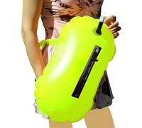 Jiimhte Bouée De Natation Eau Libre,Sac Étanche 2 en 1 pour Entraînement | Bouée Étanche 20 L avec Ceinture Réglable Et Fenêtre pour Téléphone pour Triathlètes Nageurs Adultes Surfeurs