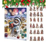 Jiimhte Calendrier de compte à rebours 2025, décoration de Noël 2D Jésus 24 jours - Charme décoratif pour collectionneurs de festivals, adultes, intérieur et extérieur, porte d'arbre