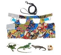 Jiimhte Harnais de lézard Petit, Harnais de Dragon et Laisse en Laisse, Fournitures d'amphibiens, Reptiles réglables Amphibian Supplies Laux Accessoires de Gilet Doux pour la Marche de l'entraînement