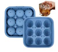 Jiimhte Moule à Glaçons en Silicone | Moule à bonbons design football 9 cavités,Bac à glaçons réutilisable | pour Cuisine Maison Fête Estivale Jour de Match Réunion Familiale Rafraîchir Whisky