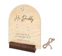 Jiimhte Panneau en bois pour annonce de grossesse | Idées d'annonce surprise de bébé - Annonce de grossesse pour papa, idées d'annonce de bébé mignonnes avec base et corde