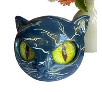 Jiimhte Statuette de Chat Noir | Figurine Chat en Résine Statue Animal,Idée Cadeau Moderne pour Amoureux des Chats Décoration Intérieure Bibliothèque Table