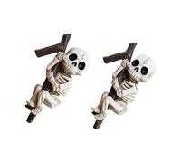 jiingekk 1 paire de pots de fleurs à suspendre en forme de tête de mort, parfaits pour Halloween, plantes d'intérieur ou petits articles