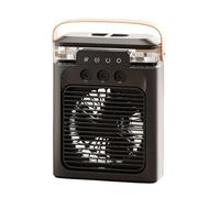 jiingekk 2. Ventilateur de refroidissement USB portable à 3 trous avec fonction d'humidification, 3 vitesses réglables, ventilateur de bureau compact pour la maison, le bureau, humidificateur de