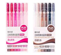 jiingekk 6/12/54 marqueurs de peinture de couleur stylo de dessin marqueur acrylique stylo de peinture acrylique gel fournitures d'artisanat pour verre céramique
