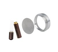 jiingekk Anneaux de dosage de café en acier inoxydable avec aimant puissant pour porte-filtres de 51 mm, 53 mm, 58 mm
