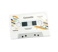 jiingekk Cassette Tape, Cassettes vocales 30/60/300 secondes Enregistreur de messages personnalisable Carte de vœux pour couple - 300s Blanc