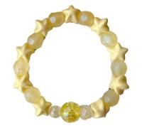 jiingekk Chaîne de main réglable en forme d'étoile pour femme Pentastars Perles élastique Noël Anniversaire Ami et amoureux, taille unique, Comme décrit