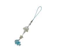 jiingekk Chaîne de smartphone unique en forme de poisson et d'étoile colorée avec pendentif en perles et cordon pour sac à main