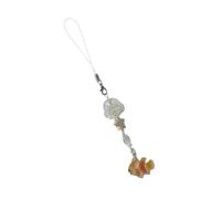 jiingekk Chaîne de smartphone unique en forme de poisson et d'étoile colorée avec pendentif en perles et cordon pour sac à main