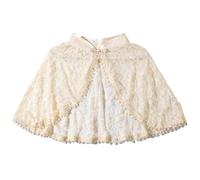 jiingekk Châle élégant châle élégant en dentelle pashmina épaule pour soirée élégante cape pour Cheongsam Faux col dentelle épaule Wrap, champagne, Taille unique