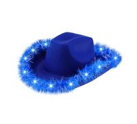 jiingekk Chapeau lumineux pour homme et femme - Chapeau de club clignotant - Chapeau western adulte unisexe - Costume d'Halloween - Bandeau LED