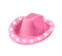 jiingekk Chapeau lumineux pour homme et femme - Chapeau de club clignotant - Chapeau western adulte unisexe - Costume d'Halloween - Bandeau LED