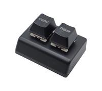 jiingekk Clavier de jeu mécanique à 2 touches avec éclairage couleur et commutateurs remplaçables à chaud Petit clavier de jeu