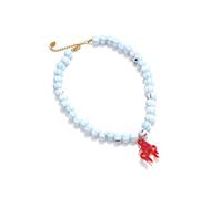 jiingekk Collier à breloques en verre inspiré de la mer - Couleur vive - Chaîne tendance - Bijou prêt à offrir