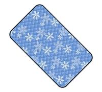 jiingekk Coussin doux pour animal de compagnie - Grand lit rafraîchissant - Convient aux chats de petite et grande taille - Coussins respirants - Motif flocon de neige