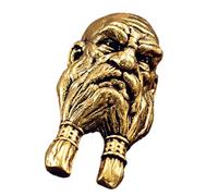 jiingekk Élégant pendentif en laiton sculpté Vieil homme robuste décoration extérieure pour terrasse balcon styles traditionnels ornement laiton vintage à suspendre, taille unique, Comme décrit, Comme