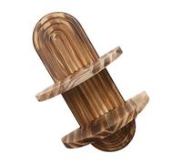 jiingekk Étagère murale en bois double couche de forme ovale pour plantes, organiseurs pour salle de bain, chambre à coucher, cuisine