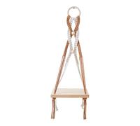 jiingekk Étagères murales en macramé faites à la main - Étagère de rangement décorative pour plantes, livres et vases - Organisation de la maison