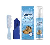 jiingekk Kit de nettoyage professionnel de 100 ml en mousse de nubuck avec brosse et chiffon pour restaurer les chaussures, bottes, sacs, vestes, sacs à main, daim, kits de nettoyage pour sacs à main